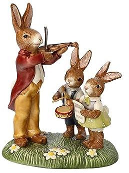Goebel Die Musikstunde Bunt Osterklassiker Goebel 66845251 DREI musizierende Hasen Breite 13.5 cm × Länge 8 cm × Höhe 16.5 cm