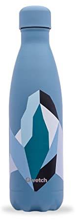 Qwetch - Bouteille Isotherme Originals Altitude Bleu Denim 500ml - 24h Froid et 12h Chaud - Etanche, Sans BPA & Réutilisable - Gourde inox isotherme pour Sport, Voyage, Bureau, Randonnée