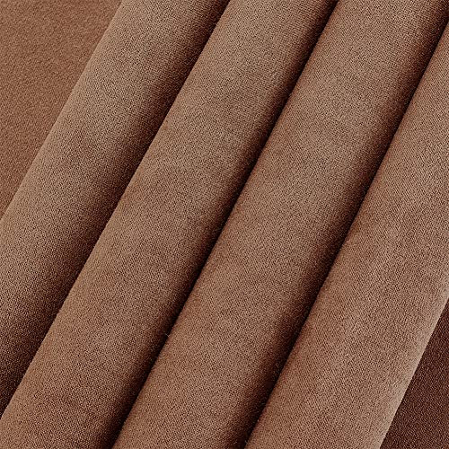 OLYCRAFT Flanell Oberfläche Buchleinen Kunstleder Braun DIY Buchleinen Mit Papierrücken Für Buchbindung Samtbox Scrapbooking Basteln - 43x100cm