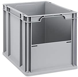 PROREGAL Eurobox NextGen Insight | HxBxT 32x30x40cm | 30 Liter | Front offen | Eurobehälter, Transportbox, Transportbehälter, Stapelbehälter