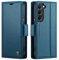 QLTYPRI Wallet Case for Samsung Galaxy S22, Premium PU Leather Magnetic Flip Folio Case with RFID Blocking Credit Card Slots Kickstand Shockproof Protective Phone Case Cover for Samsung S22 – Blue