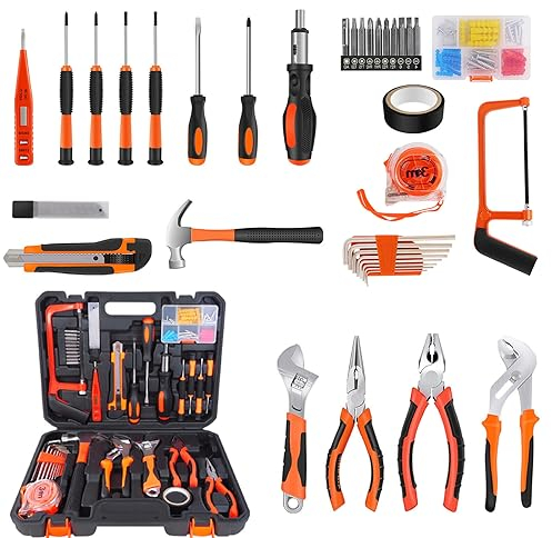 Universal Hammer Werkzeugkoffer 100 teilig bestückt Werkzeug Koffer