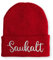 Strickmütze Saukalt Mütze Wintermütze lustige Beanie mit Stick, Farbe: Rot