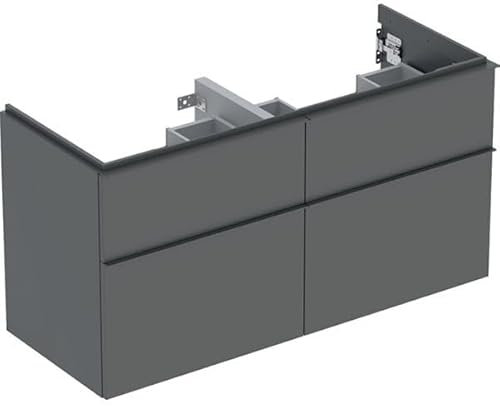 Geberit iCon Unterschrank für Doppelwaschtisch, 4 Schubladen, 118,4x61,5x47,6 cm, 502309, 502.309.JK.1, Farbe: Lava/lackiert matt