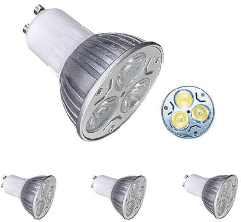 Chao Zan GU10 LED Warmweiss Lampe,3W LED Strahler,60° Abstrahlwinkel,300 Lumen LED Leuchtmittel,Nicht Dimmbar Reflektor Birnen (Warmweißes Licht, 4 Stück)