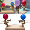 MIGEDY Balloon Bamboo Man Battle – 2024 Neue handgefertigte hölzerne Fechtpuppen, Holz-Bots-Kampfspiel for 2 Spieler, Schlag einen Ballon (Color : 30CM*3CM)