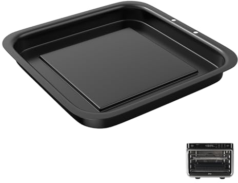 Porcelain Steel Pan for Ninja 8-in-1 Outdoor Oven Ninja OO101, 12x 12 Griddle for Ninja Foodi Digital Air Fry Oven, Ninja Air Fryer Accessories