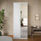 Galano Kimberley 2 Door Wardrobe with Mirror - Stylish & Sturdy Wardrobe - Bedrrom Furniture with Hanging Rail Storage (White)