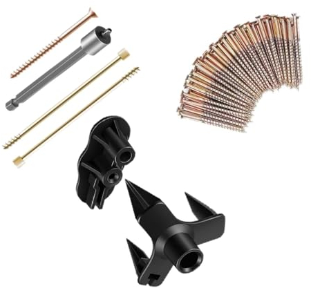 Bodenreparaturset, Stoppt Quietschende Böden, Einfache -Installation, Kerbschrauben für Holzbearbeitungsprojekte, Geeignet für die Meisten Teppiche, Hartholz- und Vinylböden
