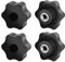 YOUZMY 4 Stück Sterngriffmutter M8, Flügelmutter m8, Rändelschraube Äußerer Durchmesser(50mm) Rändelgriffmuttern, Sterngriffmutter Innengewinde für Maschinenbau, Möbeln und Fitnessgeräte etc (M8-50)
