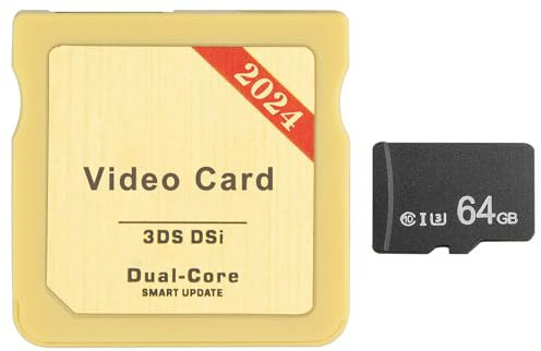 Speicherkartenadapter mit 64GB TF Karte Kompatibel mit DS DSI 2DS 3DS NDS, Keine Zeitbombe, Stecker und Spiel