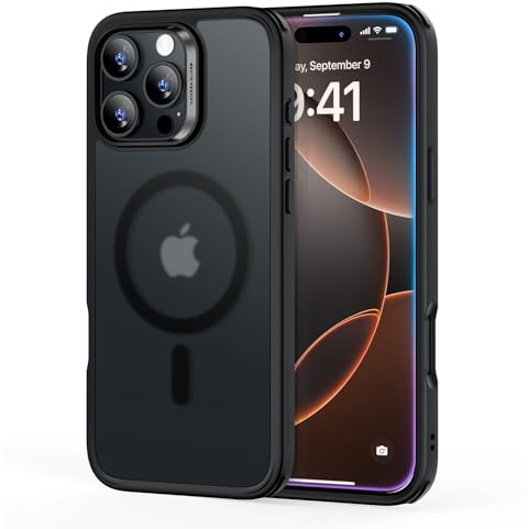 ESR für iPhone 16 Pro Hülle, kompatibel mit MagSafe, Militärnorm Schutz, vergilbungsbeständig, Kratzfeste Rückseite, magnetisches HandyHülle iPhone 16 Pro Case, Mattschwarz