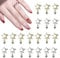 Star Nail Charms, 20 Pcs Gold Silver Star Nail Gems Y2K Nail Charms Shiny Pentagram Nail Rhinestones Alloy Dangle Nail Jewels 3D Nail Art Decorations Accessories for Women Girls (Gold+Silver A)