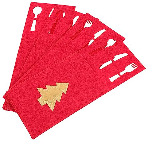 Amosfun 4stücke Besteck-aufbewahrungsbeutel Gabel Und Messertaschen Tischdekorationen Für Küche