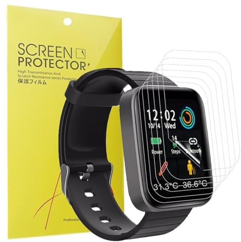 Blueshaweu Schutzfolie Kompatibel für Mediashop Kendox Life Tracker - Smartwatch, HD klar Flexible TPU Displayschutzfolie [6 Stück] Kompatibel mit Kendox Life Tracker Smartwatch (transparent)