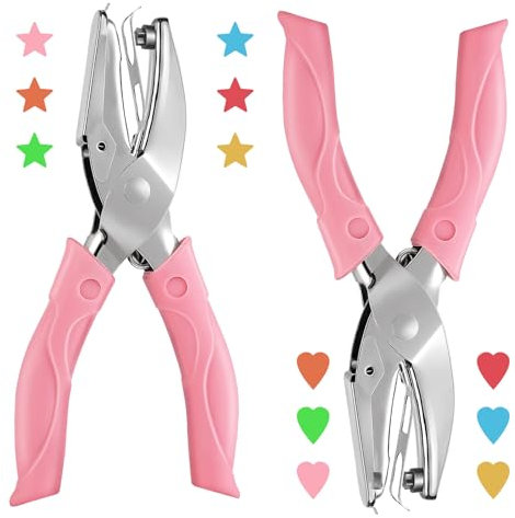 Teaaha handgehaltener Locher, Einzellochstanze Metall Lochzange Blauer Einzellocher Aus Metall Mit Weichem Griff, Lochzange für Papier DIY-Basteletiketten Kleidung Ticket (2)