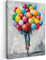 MuchoWow© Impression sur Toile Decoration Murale Peinture 60x80 cm Tableaux Decoratifs Muraux Déco Chambre Tableau Salon Ballons - Street art - Vintage