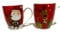 Weihnachtstassen mit Rudolph und Freund Motiv, rot, 2 Stück, Kaffee-tasse, Tasse für Weihnachten