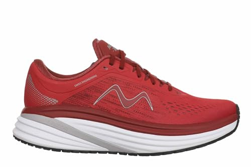 MBT M-3000 LACE UP Damenschuhe. Anatomische und Bequeme Laufschuhe. Physiologisch Komfortables und stabiles Schuhwerk mit gewölbter Sohle. Laufschuhe. Farbe: Rot.