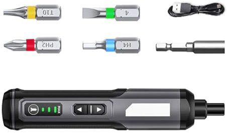 Avvitatore a batteria compatto a 3 velocità, 4 marce, coppia di torsione con asta di prolunga e punte per un facile montaggio a casa