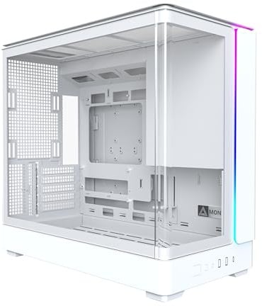 MONTECH King 15 Micro-ATX PC Case, Vetro Panoramico Curvo, Raffreddamento Flusso D'aria Camino, Design a Doppia Camera, Supporto Radiatore 360mm, Compatto Costruita per GPU Next-Gen & Sistemi Ad Alte