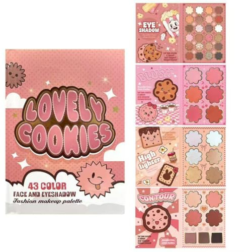 Miss Demi All In One Makeup Palette Set, Eyeshadows+Highlights+Blushes+Contours+Lipstick for Complete Beauty Looks, Neutral Cream & Powder, Crease-Proof Wear, Cosmetics Gift Kits. (02)