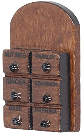 Jxngery 1/12 Miniatur-Wand-Gewürzregal, Küche, Zuhause, Lebensszene, Puppenhaus, hängende Dekoration, Gewürzregal