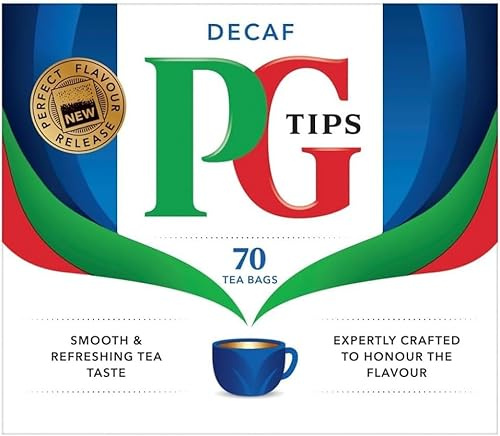 PG Tips Decaffeinated 70 Teabags (Pack of 3, Total 210 Teabags)