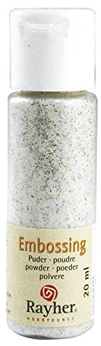 Rayher Polvere Embossing, Arcobaleno, Trasparente, 20 Ml Bottiglietta, 28000990