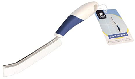 ÉLÉPHANT Maison - Brosse Joints et Recoins - Fibres Résistantes pour Récurer Joints et Aspérités - Tête Fine et Courbée pour Accès Difficiles - Élimine Moisissures - Haute Qualité - Fabriqué en France
