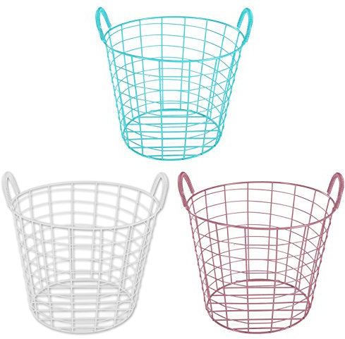 Riyashop Drahtkorb Papierkorb Wäschekorb Metallkorb Gitterkorb Badkorb Papiereimer (trükis)