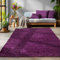 SIMPEX Flauschiger Teppich Wohnzimmer Schlafzimmer Läufer Flur Esszimmer Küchenteppich Hochflor Einfarbig Modernes Design 30 mm Florhöhe Kuschelweich, Violett, 80 x 250 cm