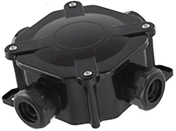 Abzweigdose Abzweigkasten IP67 schwarz Verteilerdose Klemmdose Feuchtraum IP 65 55
