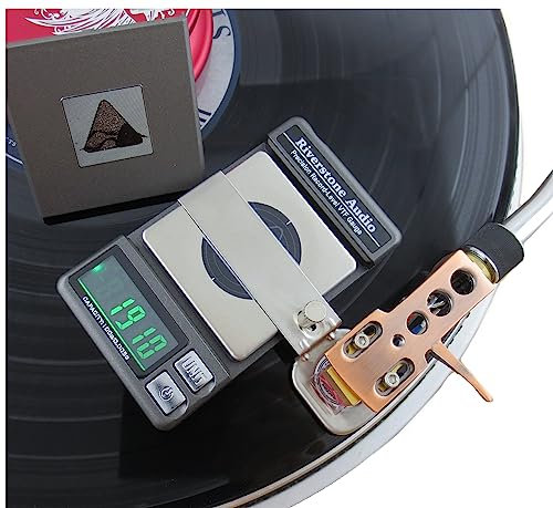 Riverstone Audio Record-Level Turntable Stylus Tracking Force Gauge/Scale, 0.005g Resolution, Measures VTF at Correct LP Record Level Height (2 mm to 3 mm) Color: Graphite