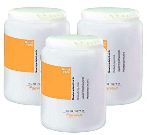 3 x Fanola Nutri Care Aufbaumaske, 1500 ml