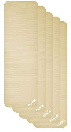 Oliver Yoga- & Pilatesmatte Komfort 180x60x1cm im 5er Set Beige Fitness Workoutt