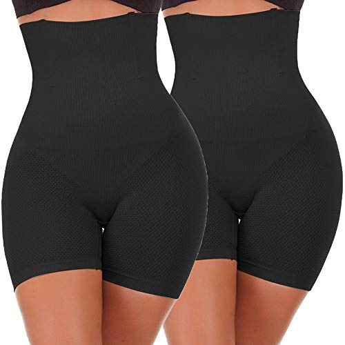 NINGMI Women High-Waisted Tummy Control Bodyshaper Butt Lifter Boyshorts Control Knickers Slimming Briefs