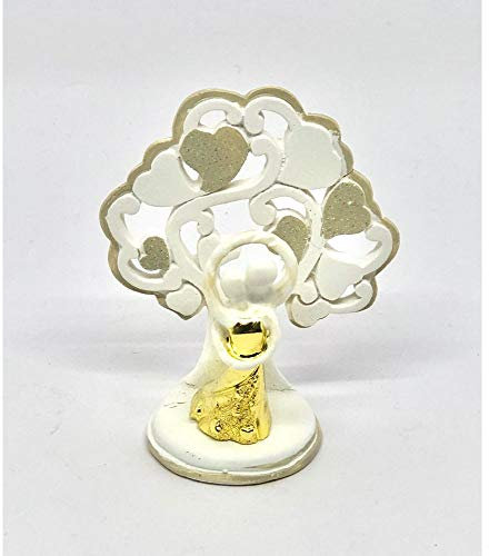 6 PZ Coppia Sposi Oro con albero della vita 7 cm BOMBONIERA NOZZE ORO