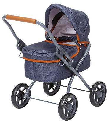 Knorrtoys 63330 - Passeggino per Bambole Mini Lili, 56 x 35 x 56 cm, Colore: Blu Scuro