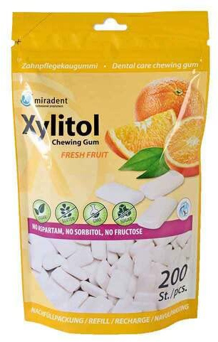 Miradent Xylitol Zahnpflegekaugummi freshfruit