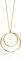 Orovi Schmuck Damen Halskette Gelbgold mit Kettenanhänger Doppel Ring Kreis Kette aus 14 Karat (585) Gold, Länge Einstellbar 42-45cm