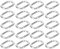 Hztyyier 20Pcs Oval Spring Buckle Clip Karabiner Schlüsselanhänger 23mm Legierung Karabinerhaken Clip Verschlüsse für Taschen Geldbörsen Schlüsselanhänger Strap(Silber)