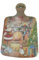 MCM service Tagliere Natalizio con Manico 24x14 cm in Pura Melamina Made in Italy
