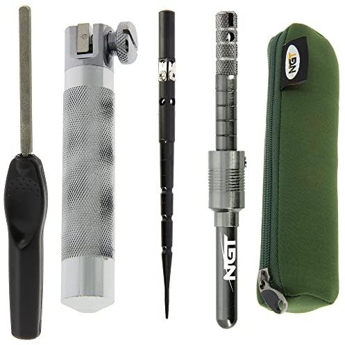 DNA Leisure Carp Fishing Terminal Tackle Tools Rig Tier Hook Clamp Sharpener Rig Wand & Pouch