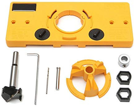 MKSIWSA SUOFEILAIMU 35MM Schalen-Art Scharnier Boring Jig Bohrführung Set Türloch Vorlage for Kreg Werkzeug