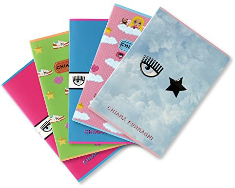 Pigna Chiara Ferragni x Zapfen, f.to A5, Packung mit 5 Stück, Fantasy B, 1R, rigato, 02321501R