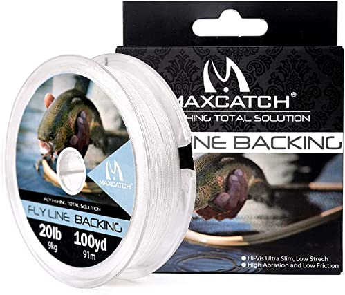 MAXIMUMCATCH Fliegenfischen Backing Fliegenfischen geflochtene Nylon Schnüre 20/30lb,100/300yards (30lb 100yds(13kg, 91,44m), Weiß)