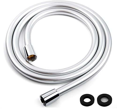 LEEFE Tuyau de douche flexible en PVC lisse avec raccords en laiton 1,75 m