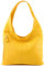 modamoda de T155 Damen Leder Shopper Schultertasche Large handmade in Italy, Farbe:Sonnengelb