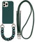 Rokmym Coque chaîne de téléphone Compatible avec iPhone 13 TPU étui pour téléphone 3 en 1 Bracelet Lanyard Coque en Silicone Souple avec dragonne Tendance Coque pour iPhone 13